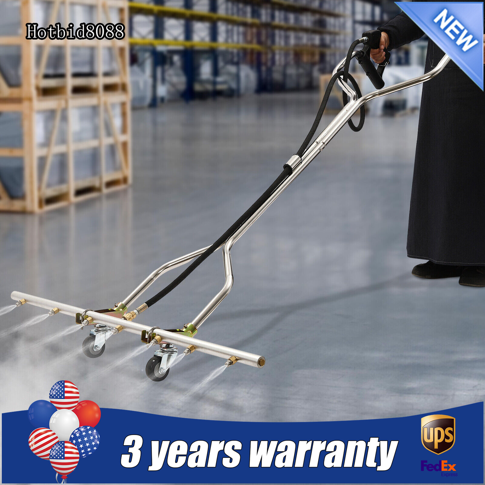 39" 7-Hole Water Broom For Hot and Cold Water Pressure Washer 100x160cm/39*63in