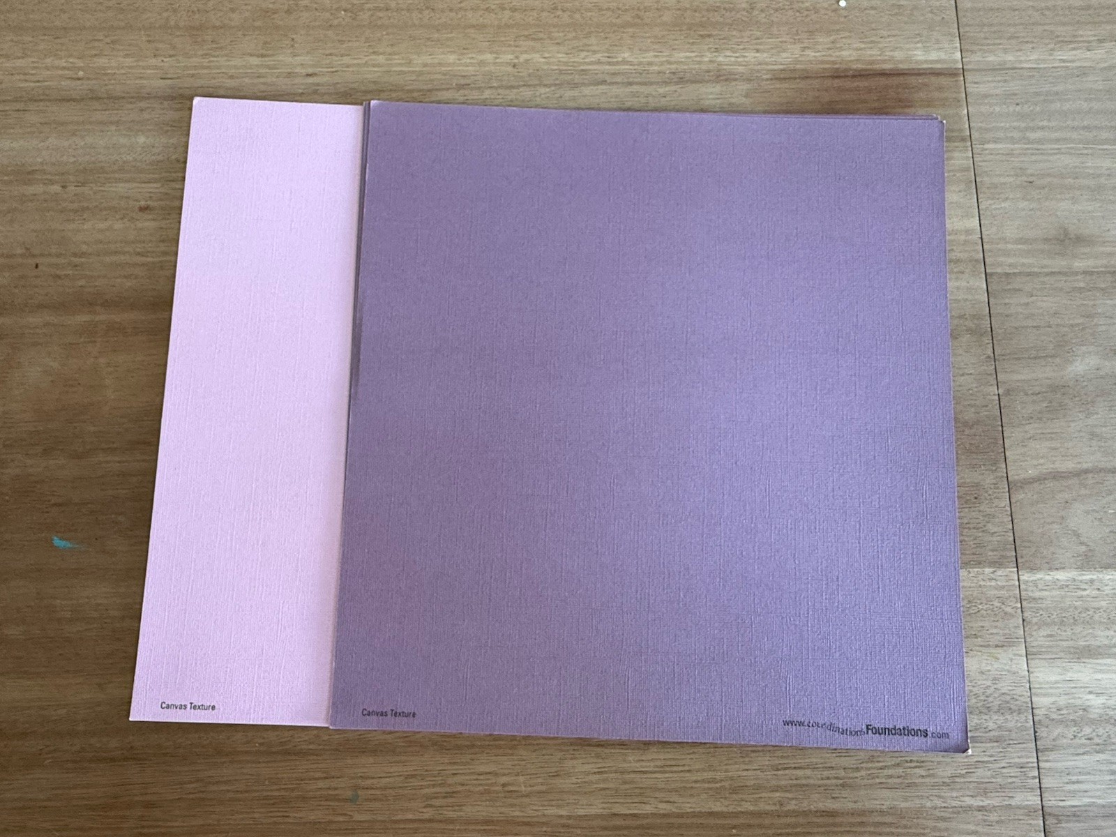 Lot of 8 Canvas Texture Cardstock Sheets – 12x12 – Purple & Pink Coredinations