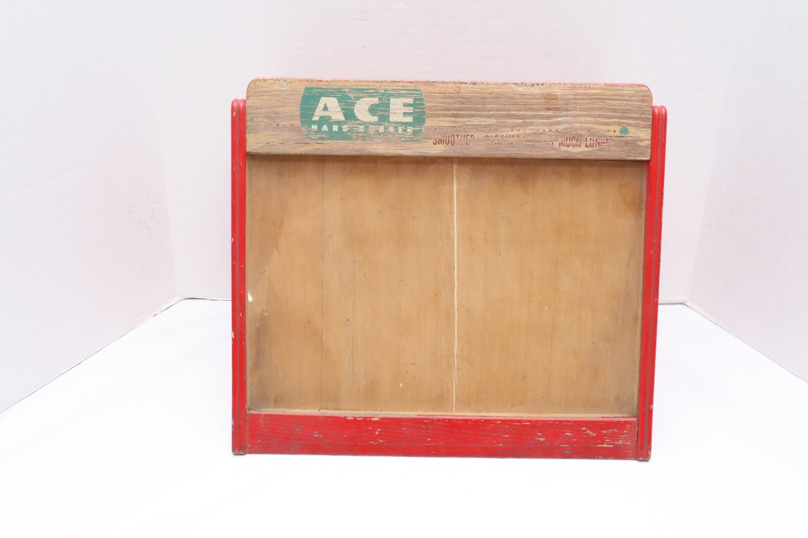 VTG ACE HARDWARE COMB WOOD GENERAL STORE COUNTER DISPLAY CASE ADVERTISING ATQ