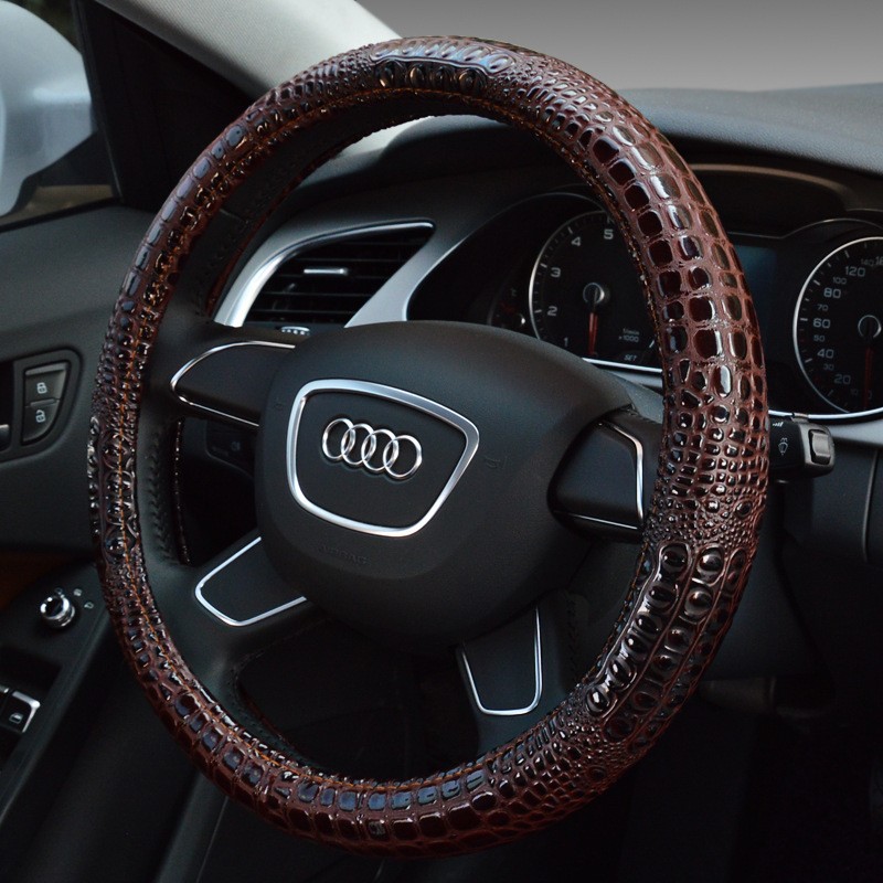 Classy Leather Steering Wheel Cover