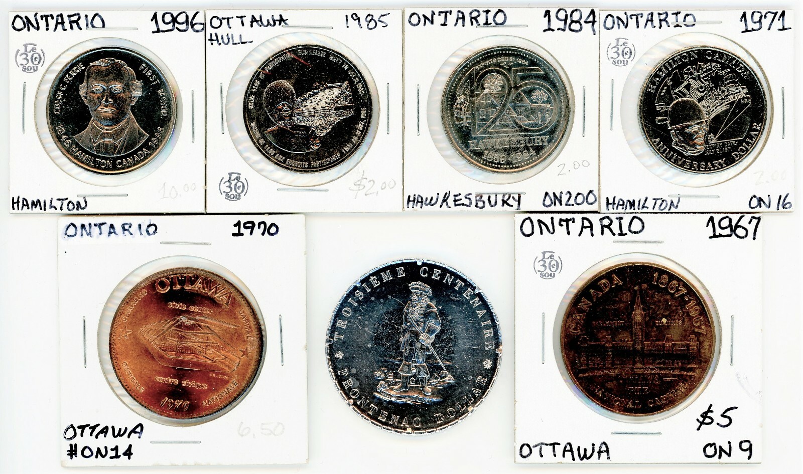 Ontario Trade Tokens Dollars 1967 to 1996 #12660