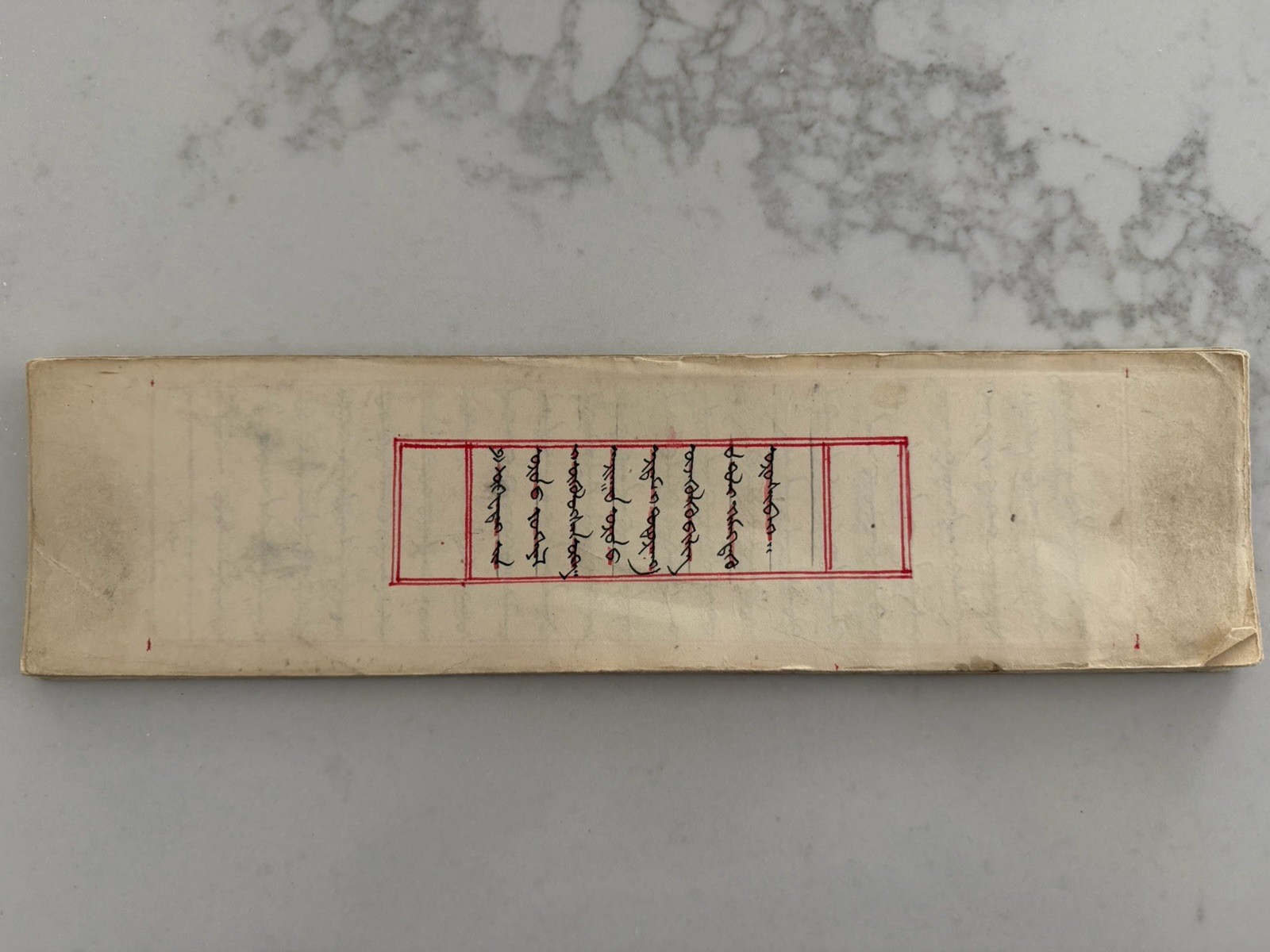 OLD  MONGOLIAN TIBETAN BUDDHIST HANDWRITTEN UIGHUR MANUSCRIPT