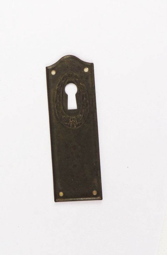 Old Art Nouveau Furniture Fitting Metal Keyhole Schrankbeschlag Restaurierun