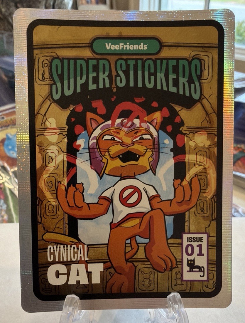 Cynical Cat VeeFriends Spectacular Series Super Sticker Base Comic Insert 01