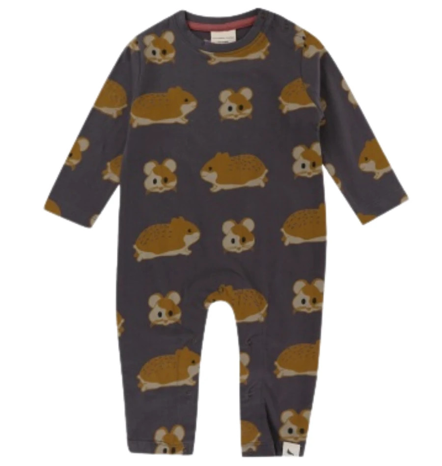 HAMSTER SQEAKS 100% G.O.T.S. Certified Organic Organic Playsuit Romper NWT