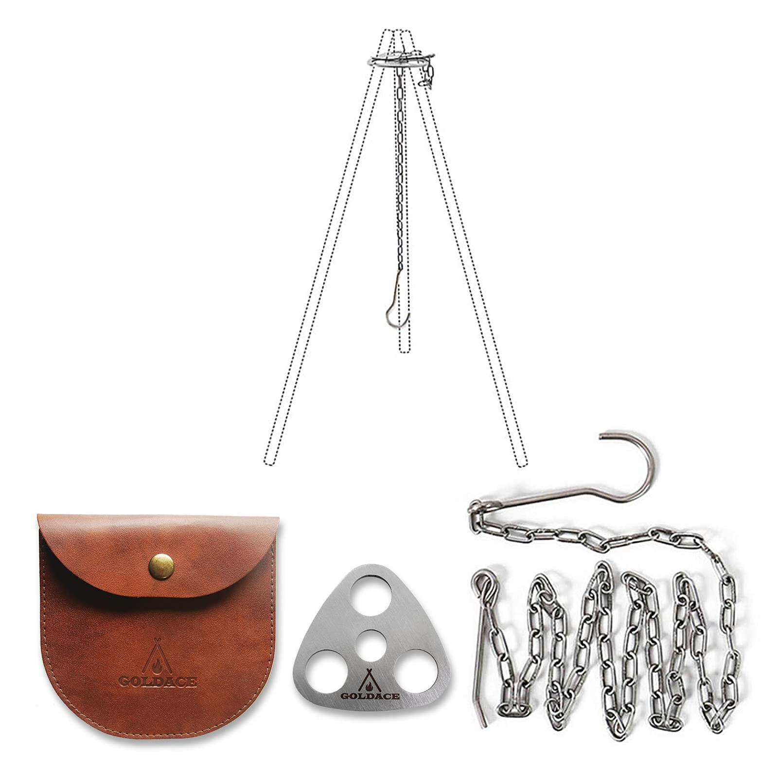 Stainless Steel Camping Gear and Equipment - Campfire Cooking Set - Radiate P...