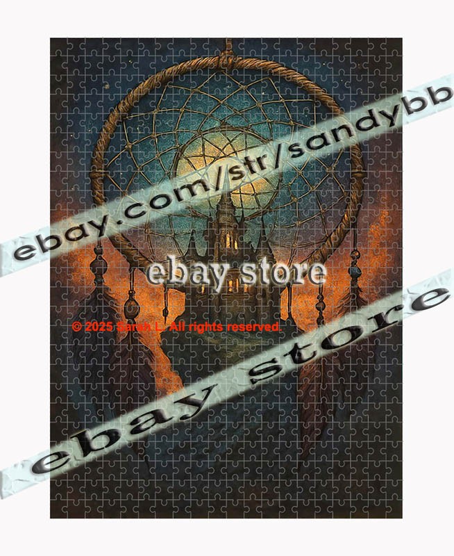 500 piece jigsaw puzzle Gothic Cathedral Dreamcatcher 3D relief look dark fantas