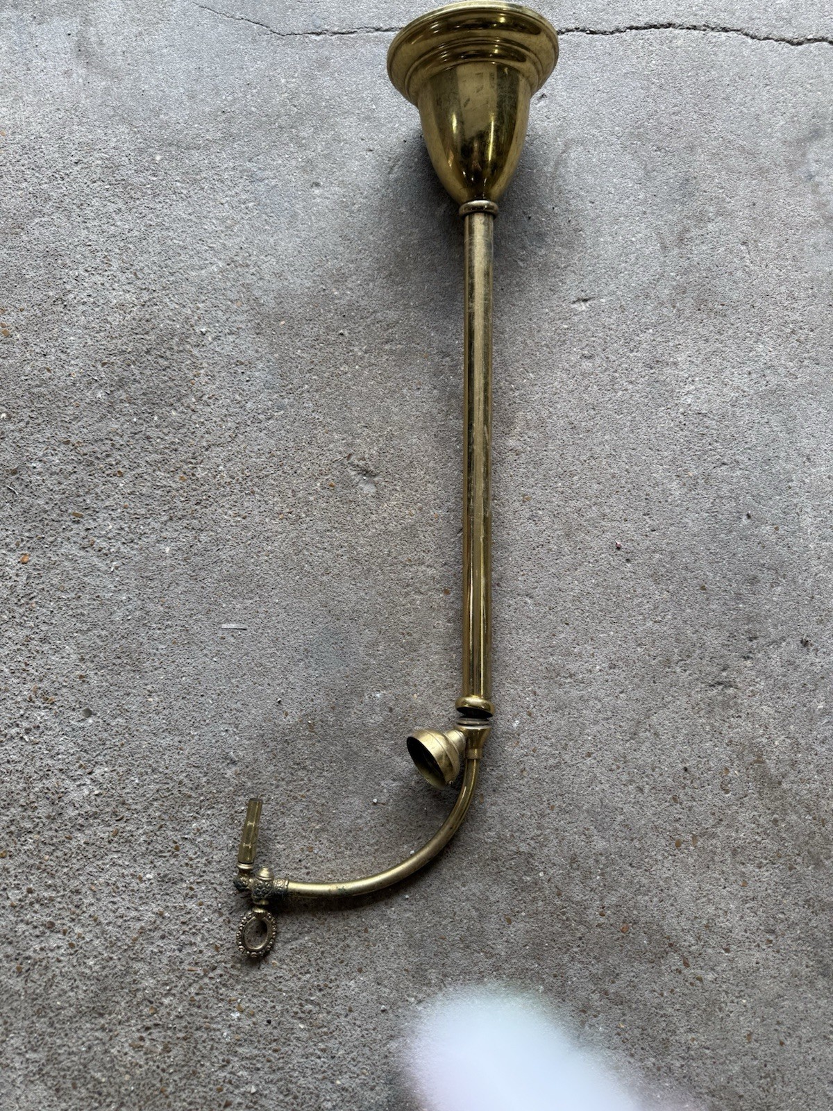 Brass Gas Electric Light Fixture