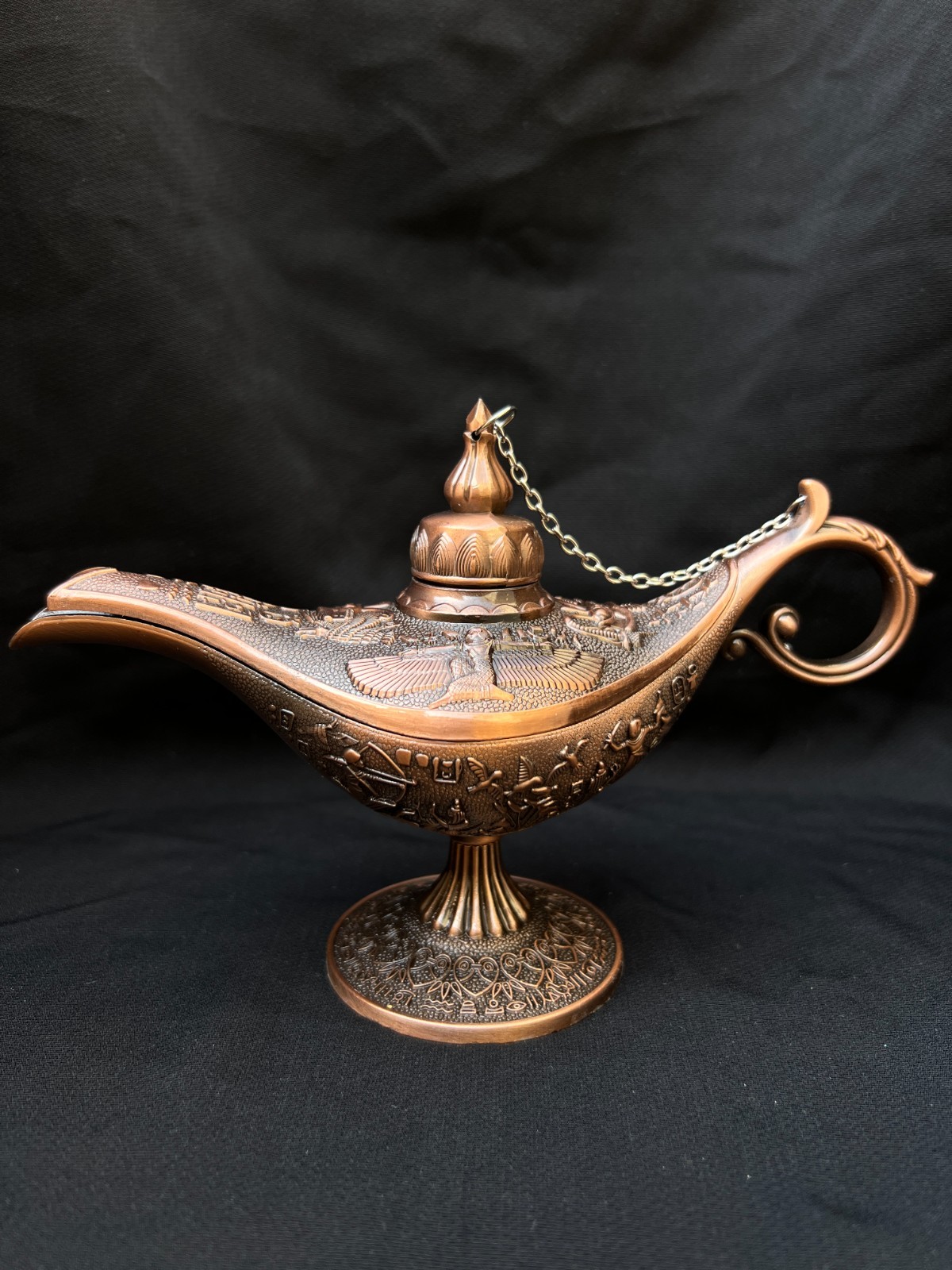 Bronze Tone Aladdin Magic Lamp Decor Genie Lamp Decor Made In Egypt