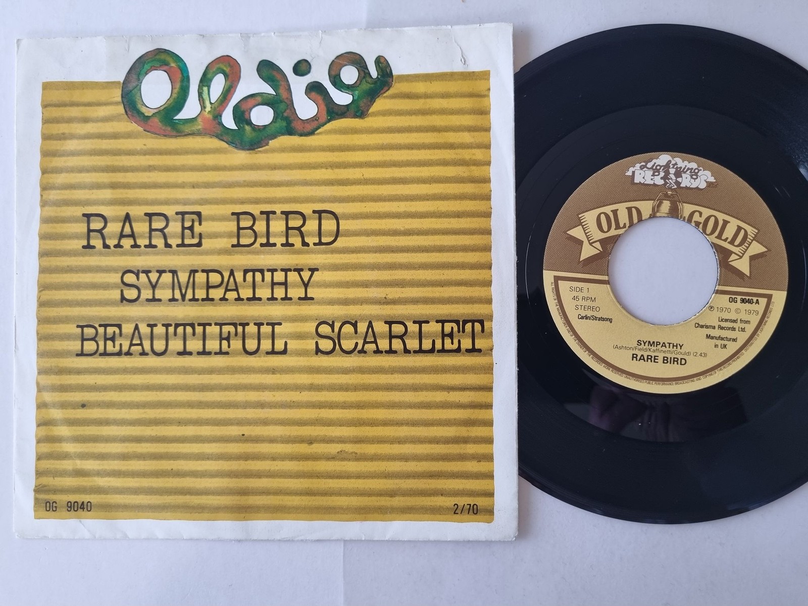 Rare Bird - Sympathy/ Beautiful Scarlet 7'' Vinyl UK WITH COVER