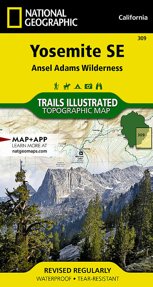 Yosemite SE, Ansel Adams Wilderness: Map #309