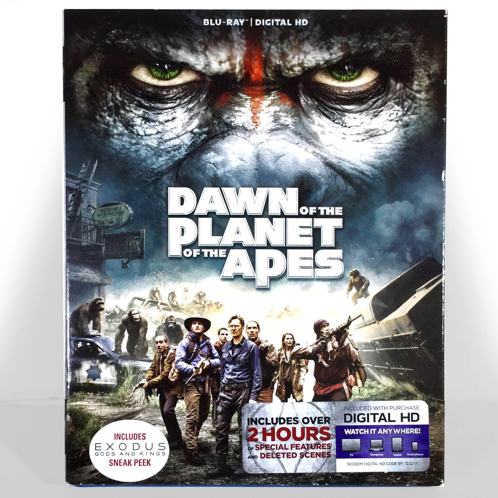 Dawn of the Planet of the Apes (Blu-ray, 2014, Digital Copy) Like New w/ Slip !