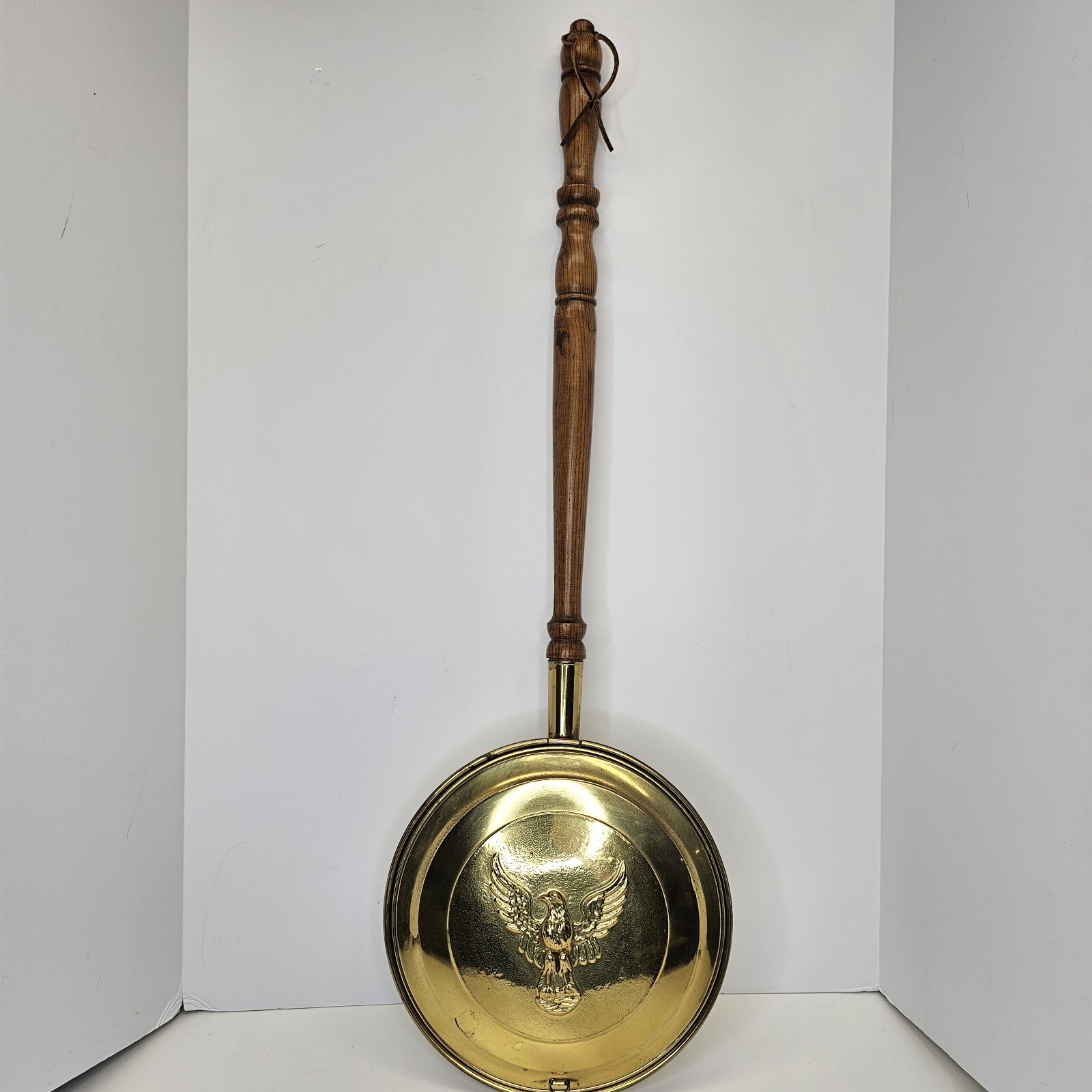 Bed Warmer Eagle Faux Brass with Wooden Handle Made In England