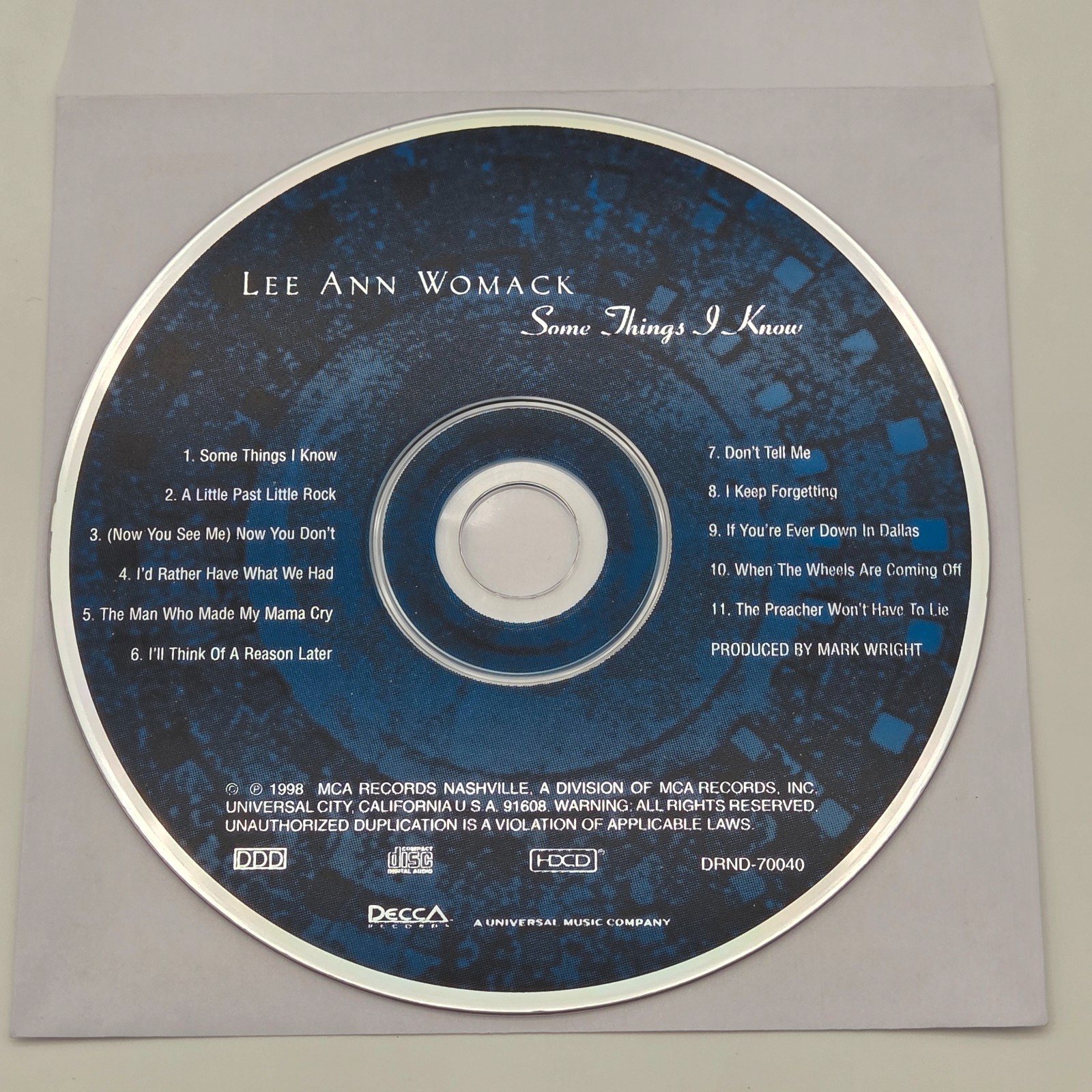 Lee Ann Womack- Some Things I Know CD (1998)