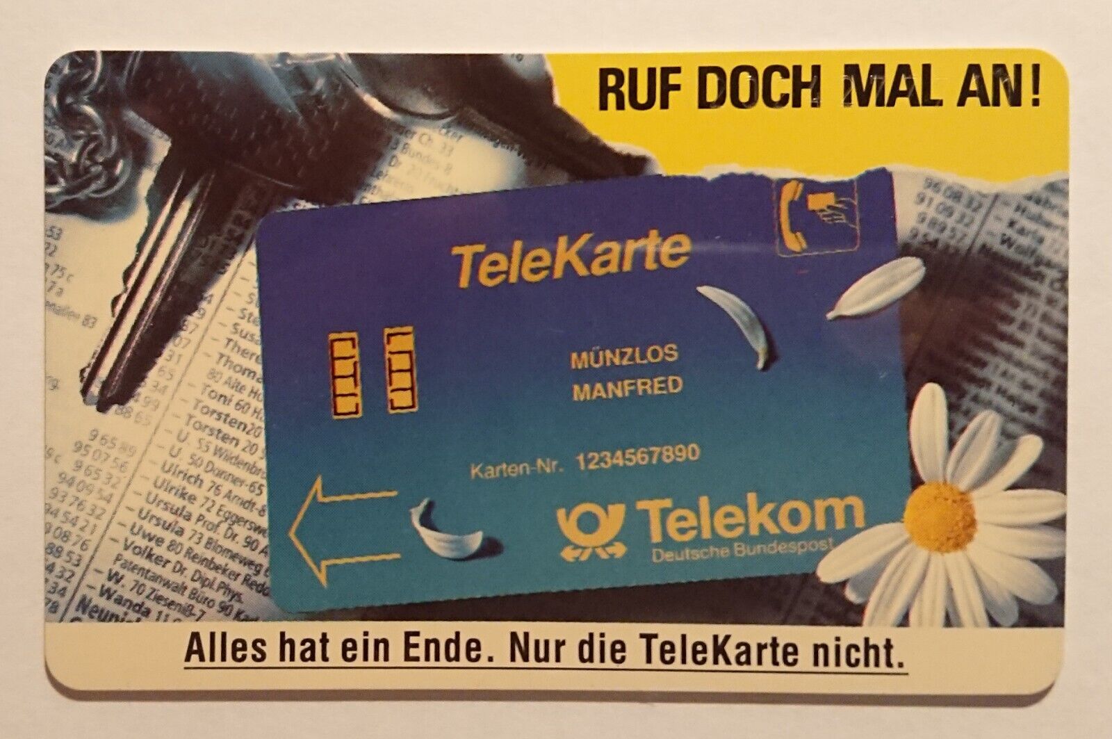 Phone Card Phone Value Card Collectible Card 12DM TeleCard Telekom Call Me