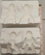 Two Snowbabies Ceramic Slip Mold. Winter Snow. Shiloh Molds #1411