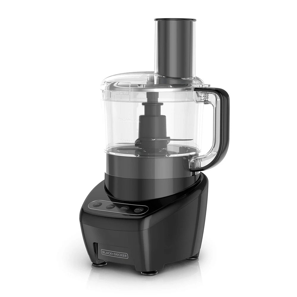 Black Decker 8 Cup Food Processor Easy Assembly Stainless Steel S Blade