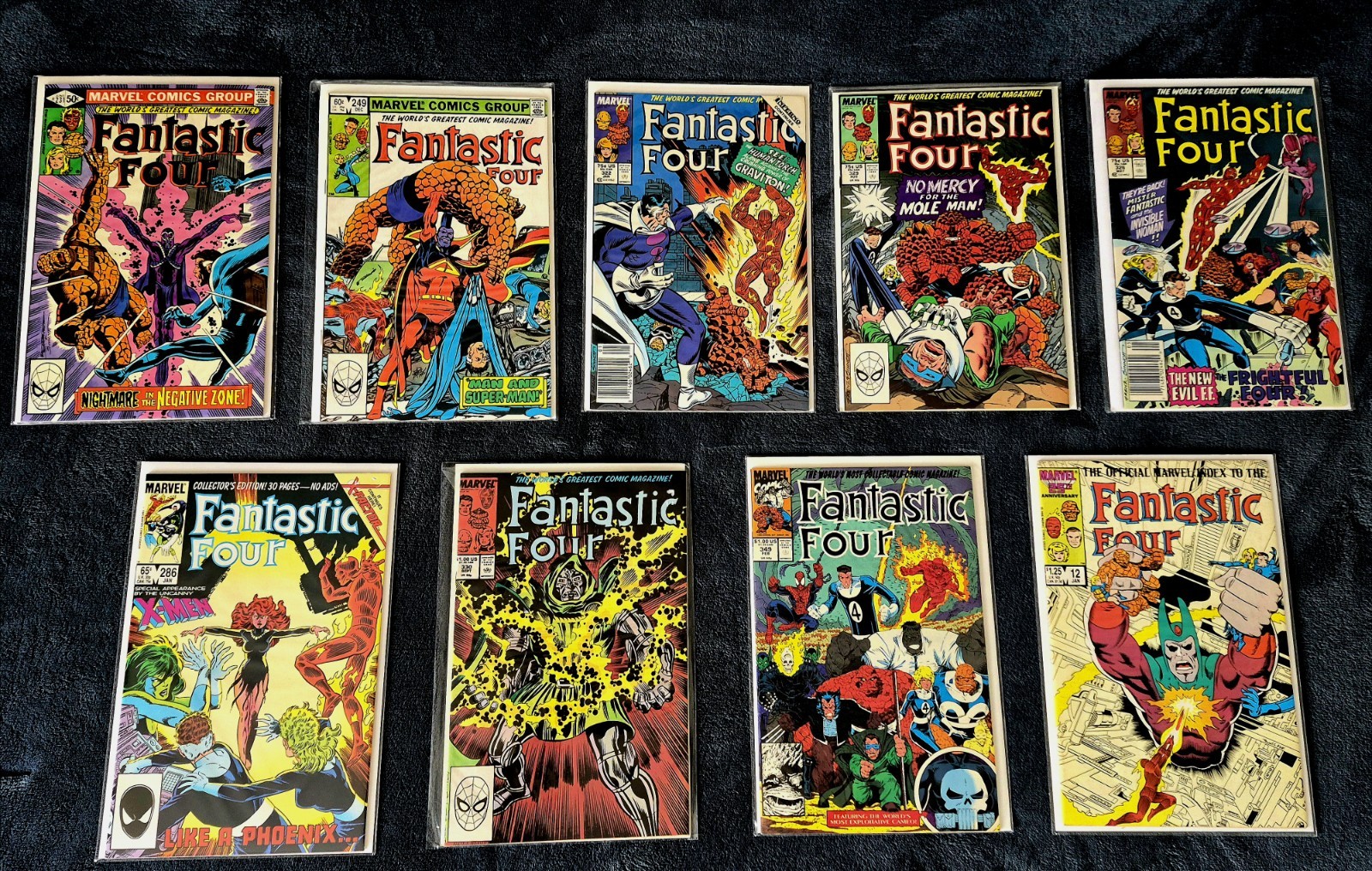 FANTASTIC FOUR Marvel Comics LOT of 9 Issue # 231, 249, 322,...