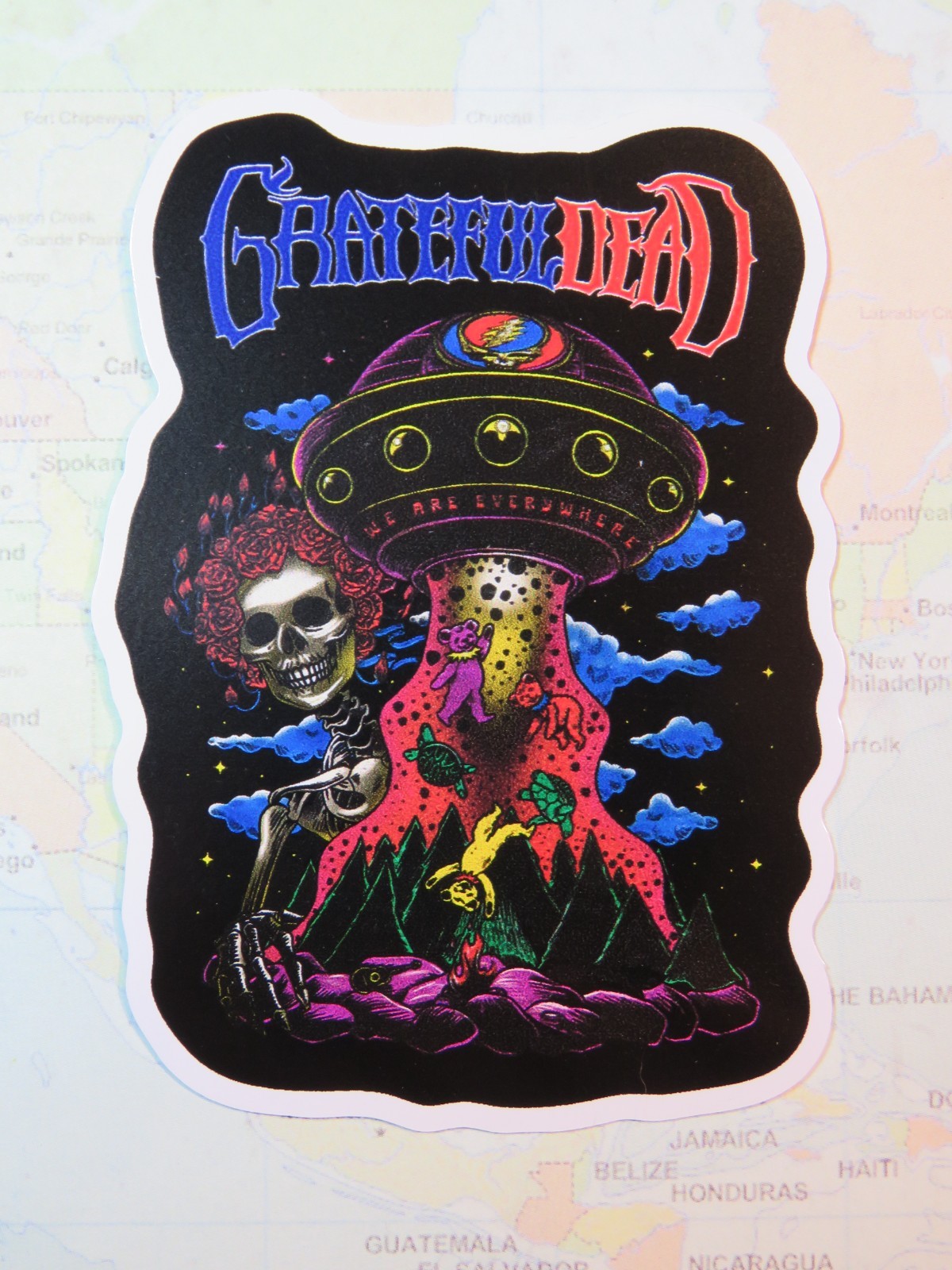 MUSIC Collectible Sticker: The GRATEFUL DEAD "(Weir) We Are Everywhere" Wild UFO