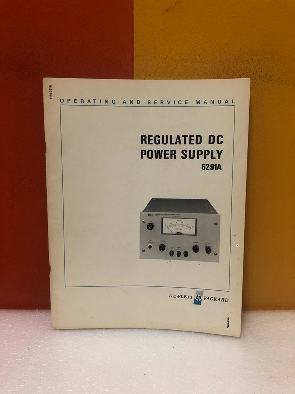 HP Regulated DC Power Supply 6291A Operating & Service Manual