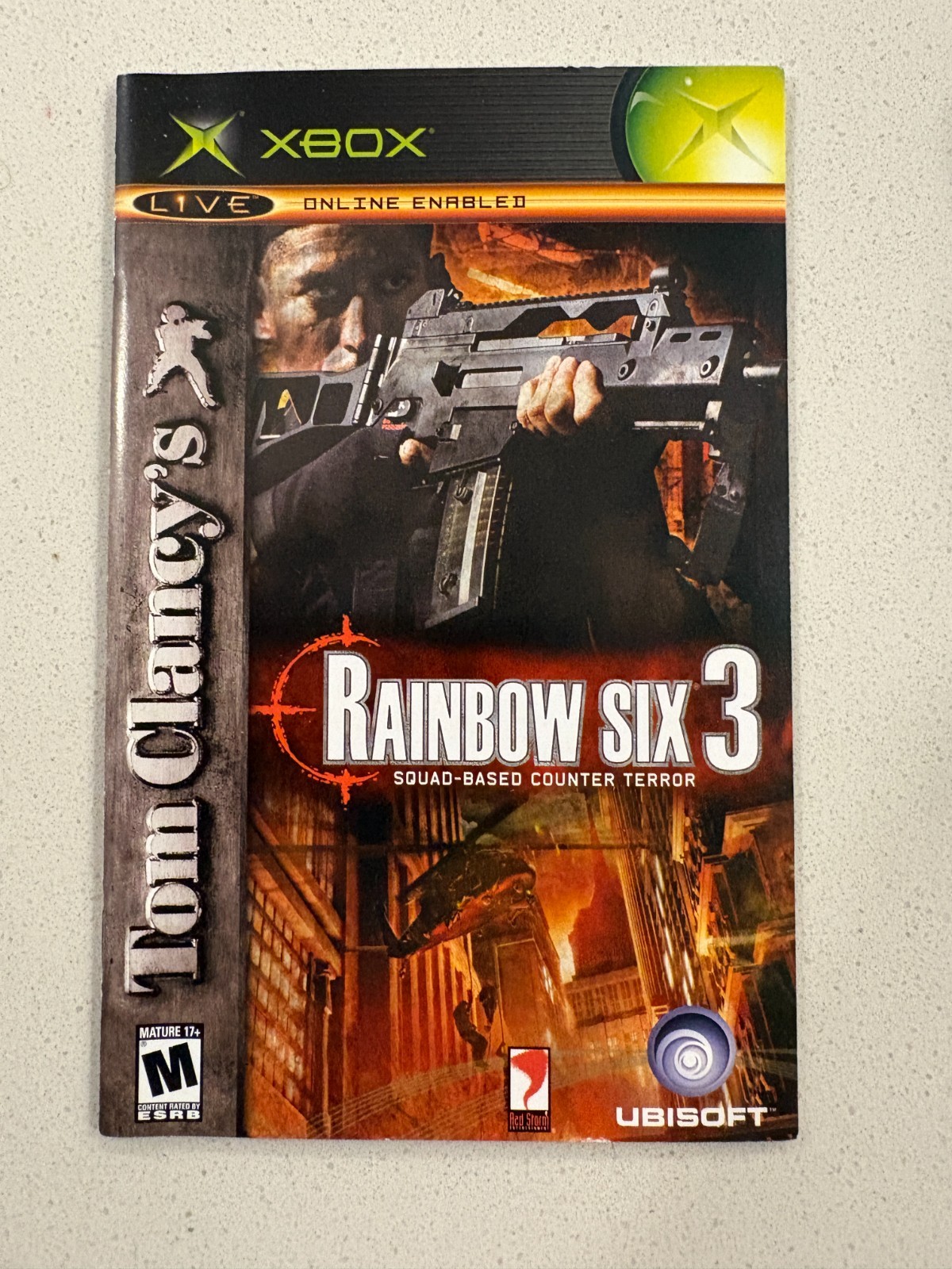 RAINBOW SIX 3 - XBOX - INSTRUCTION MANUAL AUTHENTIC