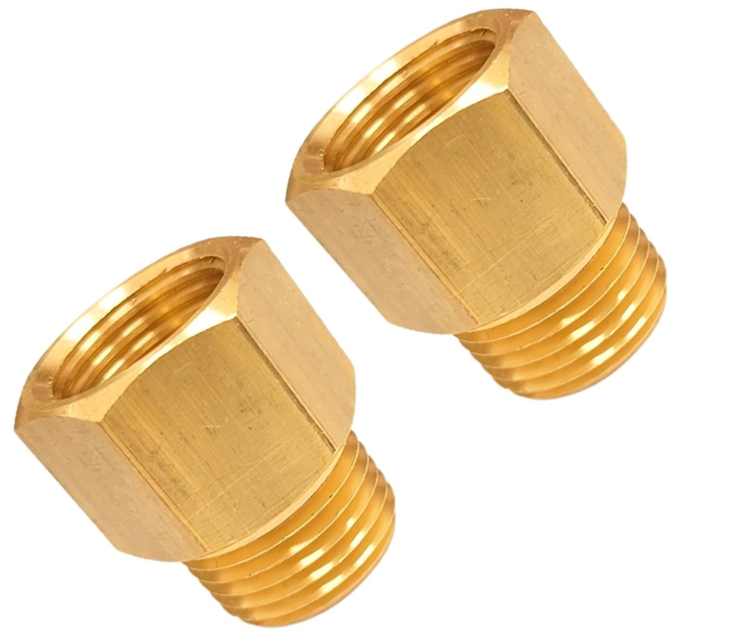 Brass Fitting Reducer Adapter, 1/2 Inch NPT Male to 1/2 Inch NPT Female, Male...