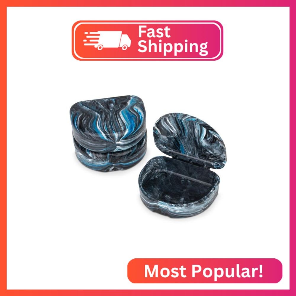 Practicon Marble Retainer Cases, Orthodontic Aligner Case, Mouth Guard Holder (3
