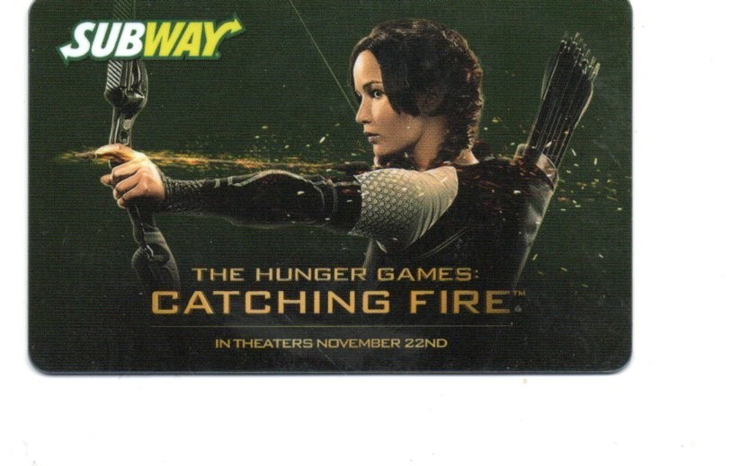 Subway The Hunger Games Gift Card No $ Value Collectible