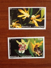 New Caledonia No 614-615 ** MNH Year 1991 Orchid