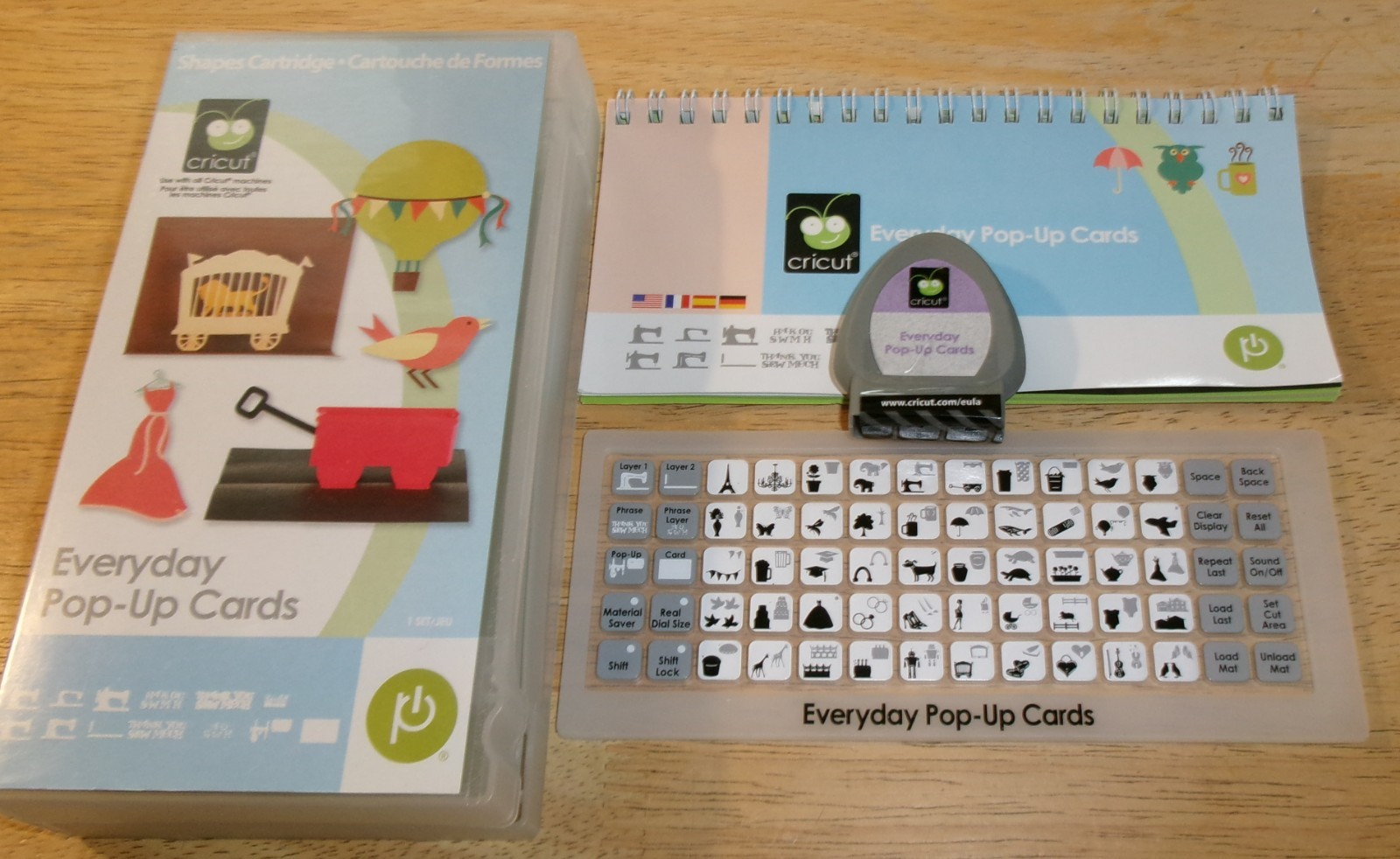 Cricut Cartridge EVERYDAY POP-UP CARDS Complete UNTESTED- LINK UNKNOWN- AS-IS