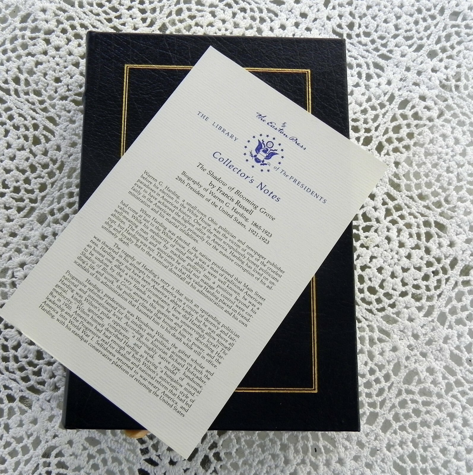  Shadow of Blooming Grove by Francis Russell EASTON PRESS Leather  