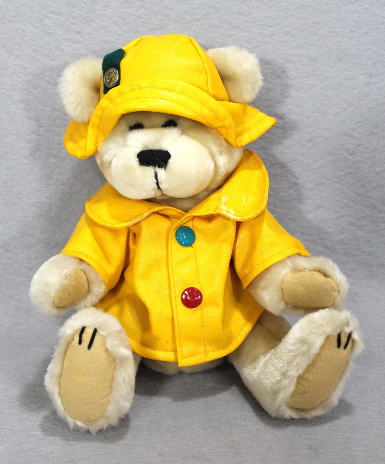 Pickford Bears Harper Brass Button Collection Plush Bear In Raincoat 1996