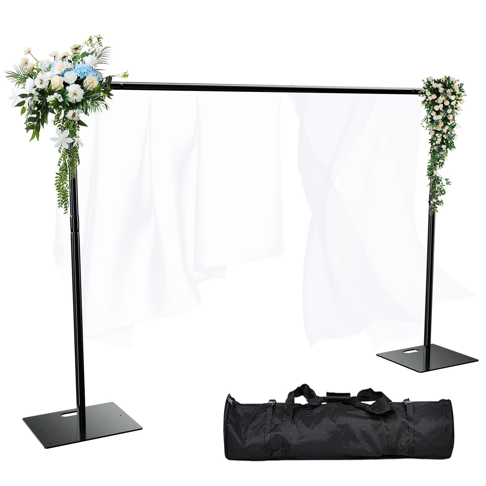 Pipe and Drape Backdrop Stand Kit Backdrop Stand For Parties 10x10 FT Adjusta...