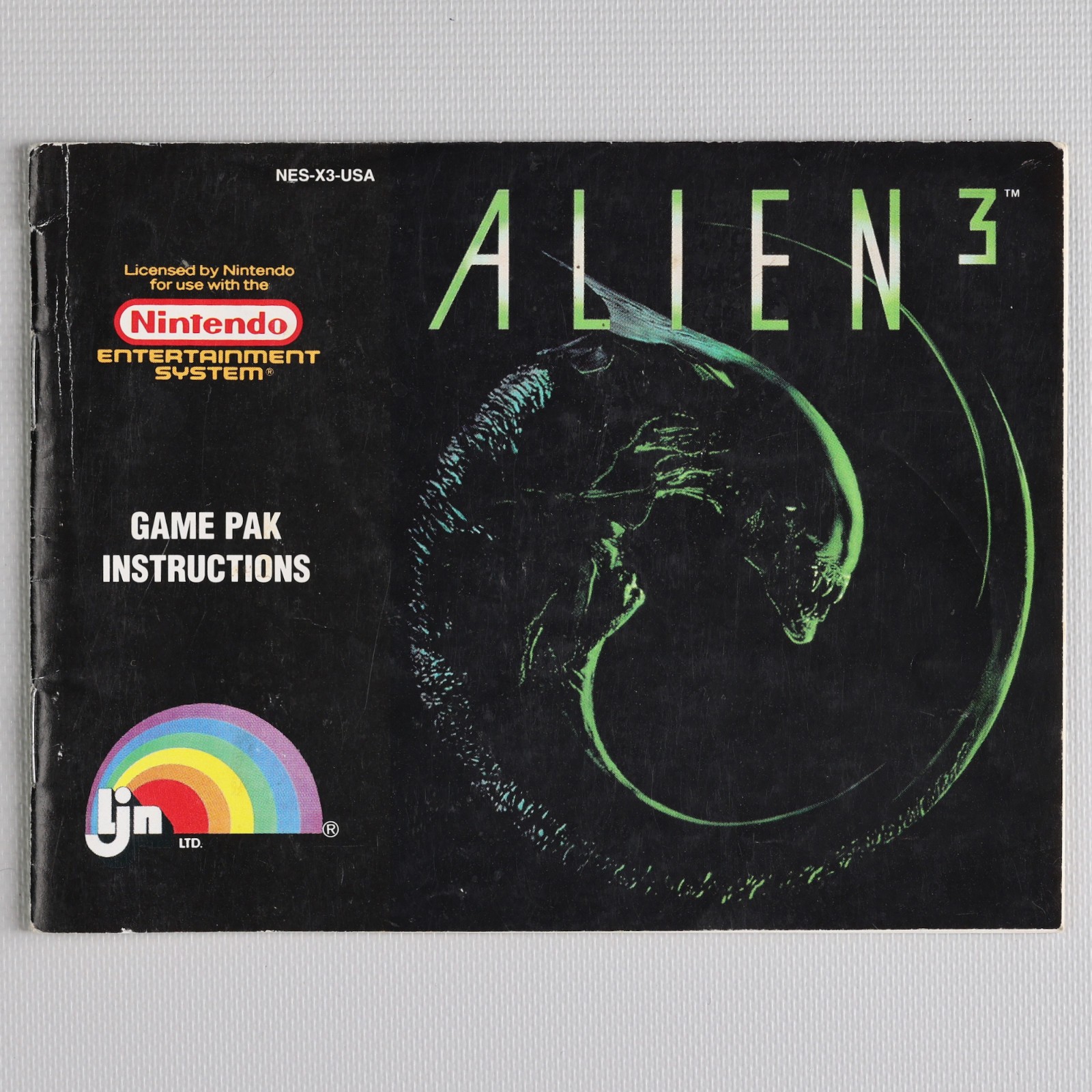 Alien 3 Nintendo NES Game Manual/Instruction Booklet Only LJN