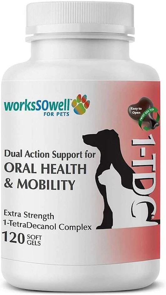 1-TDC Dental & Joint Health Softgel Supplement for Dogs & Cats, 120 count.NEW