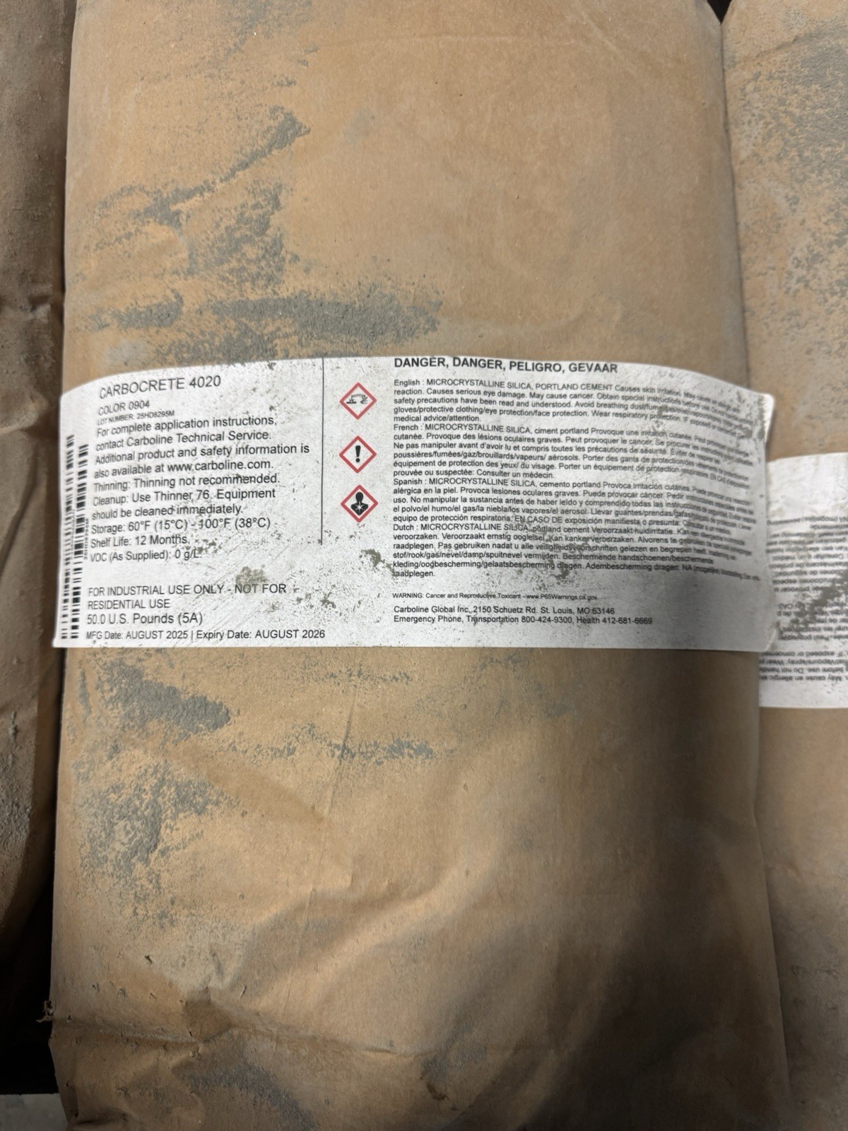 Carbocrete 4020 Best Concrete 1000 Bags Available