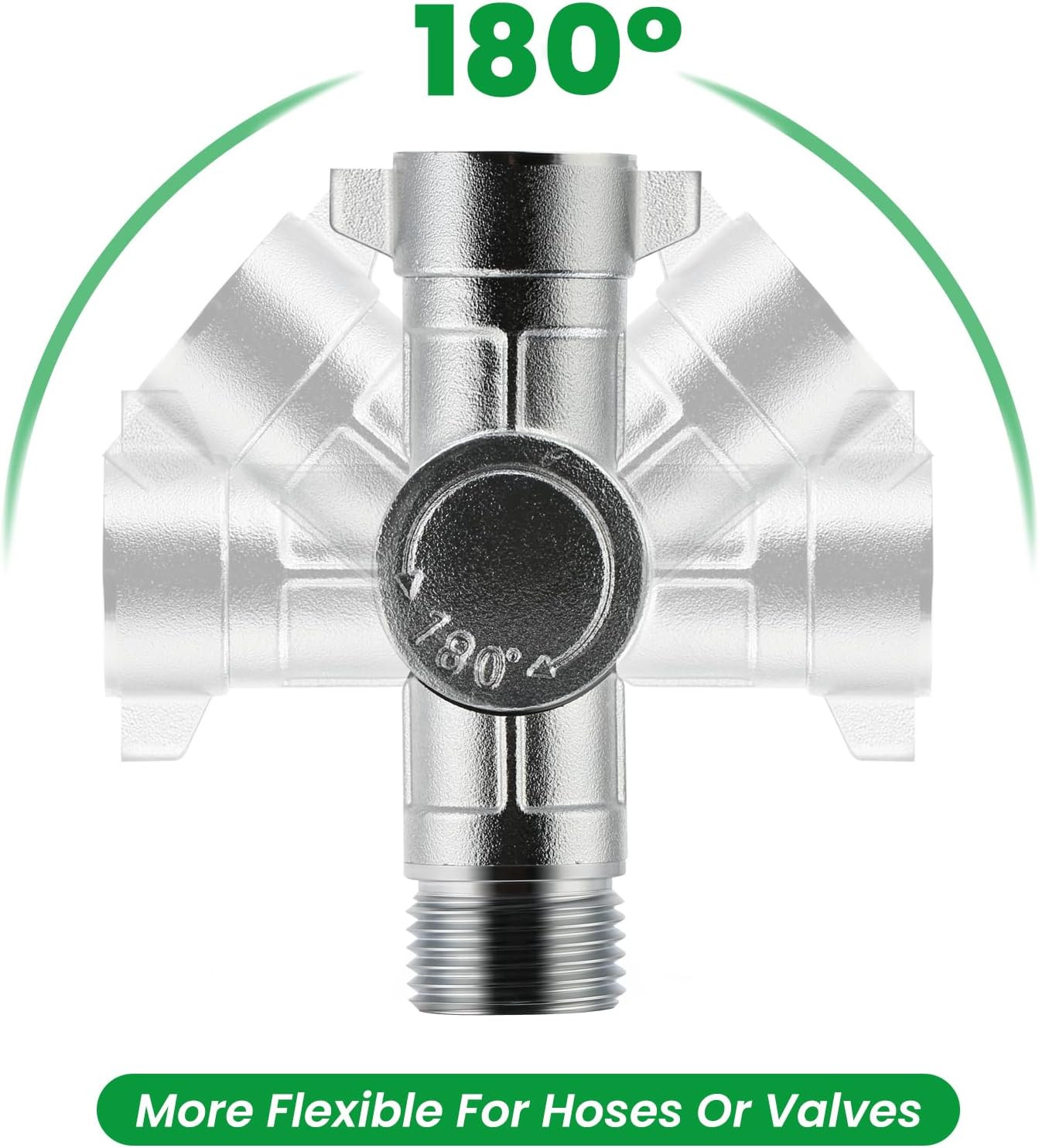 180° & 360° Adjustable Metal Swivel Connector，Durable Brass & Chrome Plated, ...