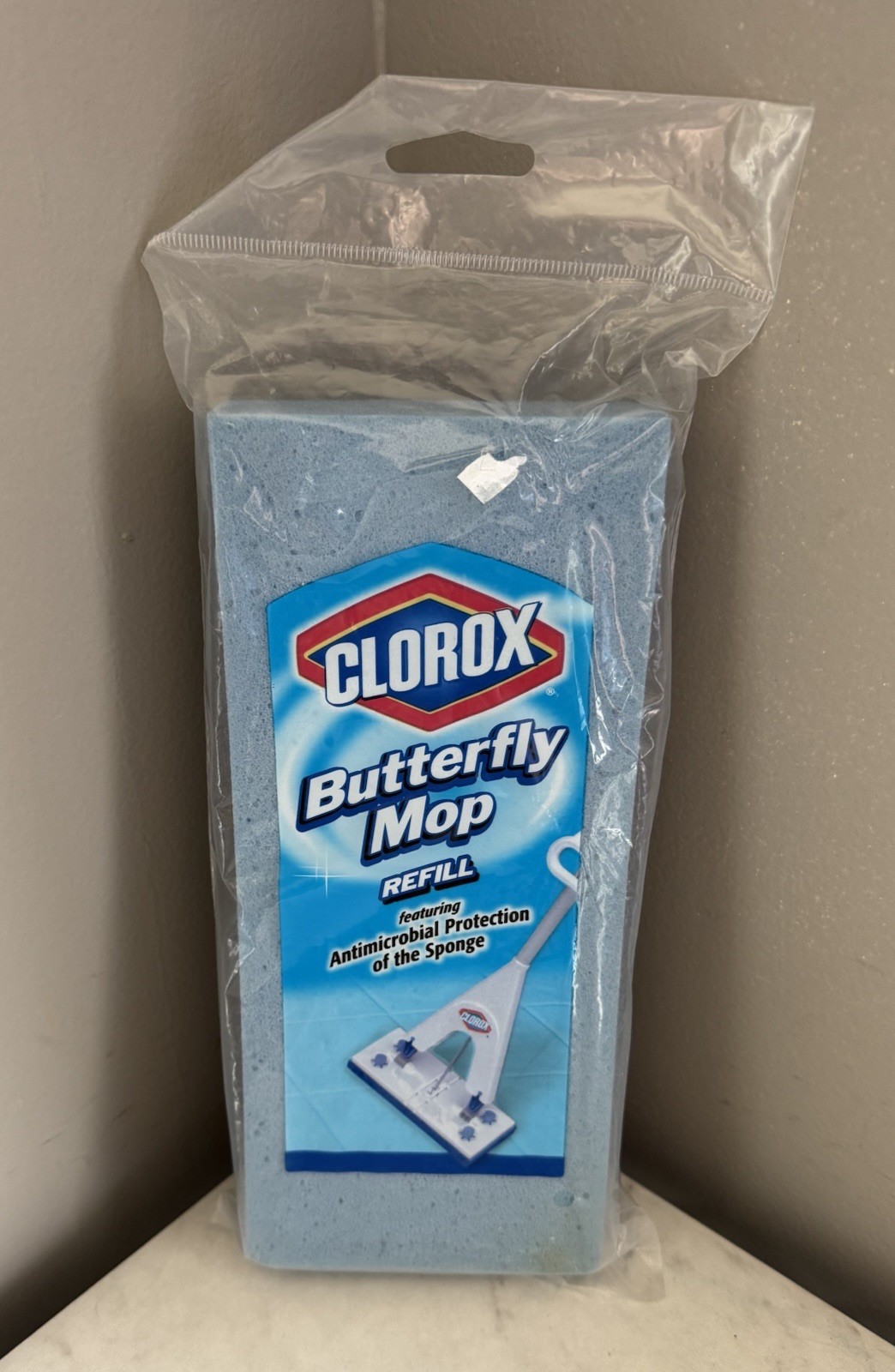 NEW Clorox Butterfly Mop Refill Easy Push Button Replacement DISCONTINUED NOS