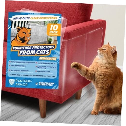 10 Pack Cat Scratch Furniture 10 Sheets Gloss (1-Side Furniture Protector)