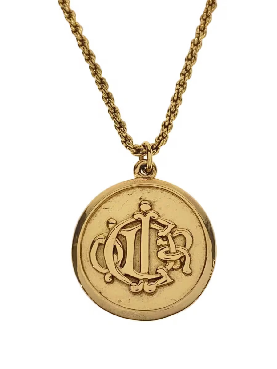 Christian Dior Necklace Gld With Top Ladies M1n32