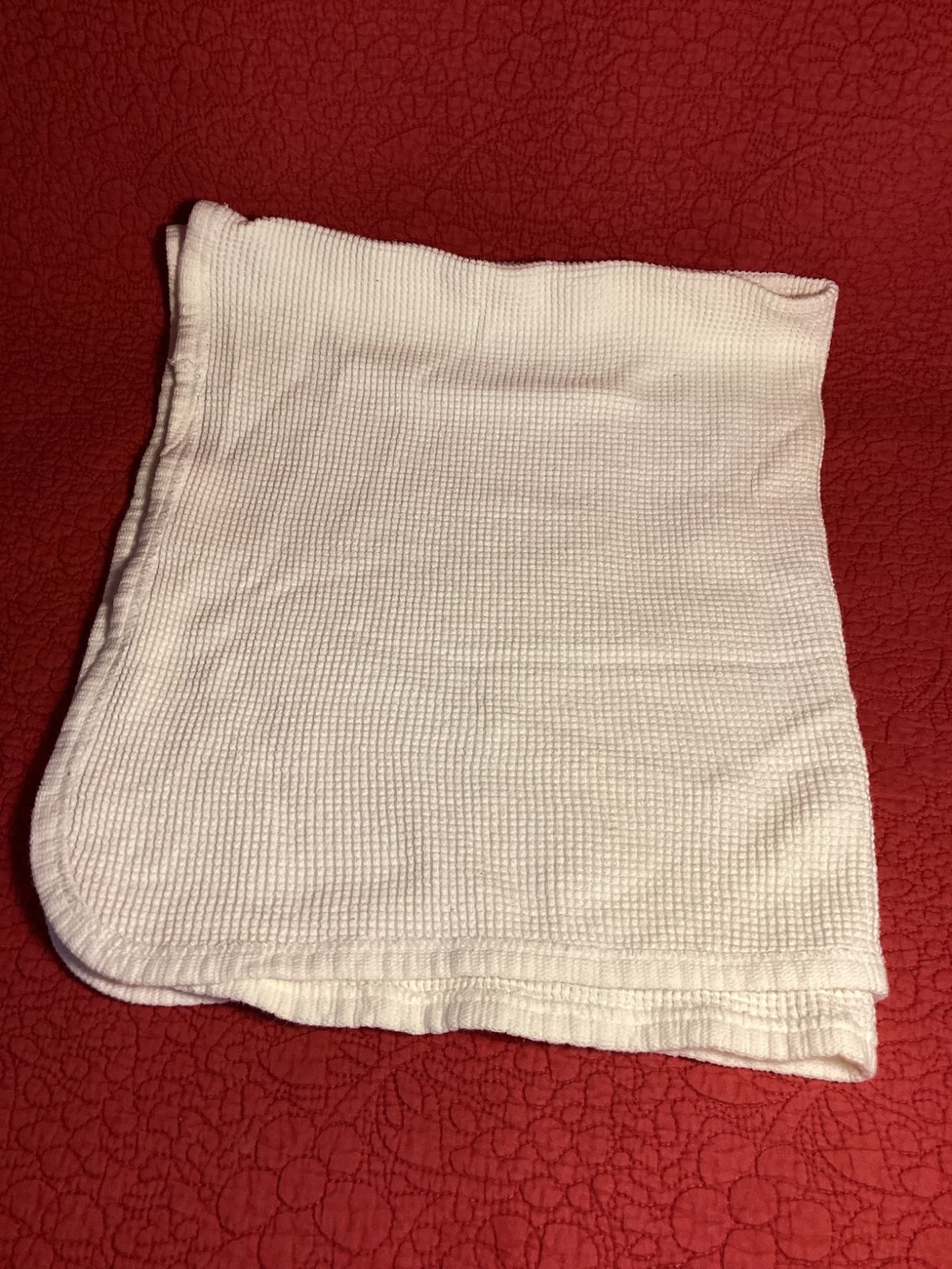 33" by 27” thermal waffle pale yellow morgan baby blanket cotton