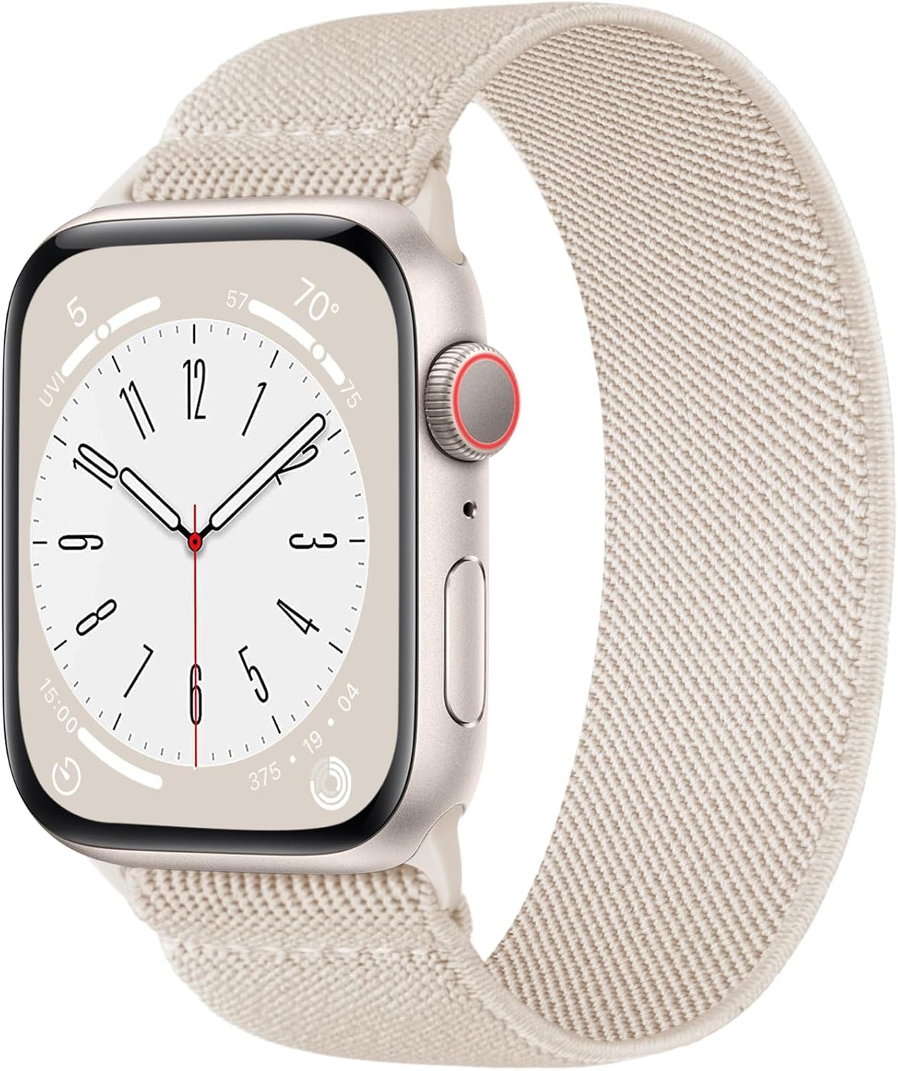 Soft Nylon Elastic Strap Compatible with Apple Watch Series 7 38mm 40mm