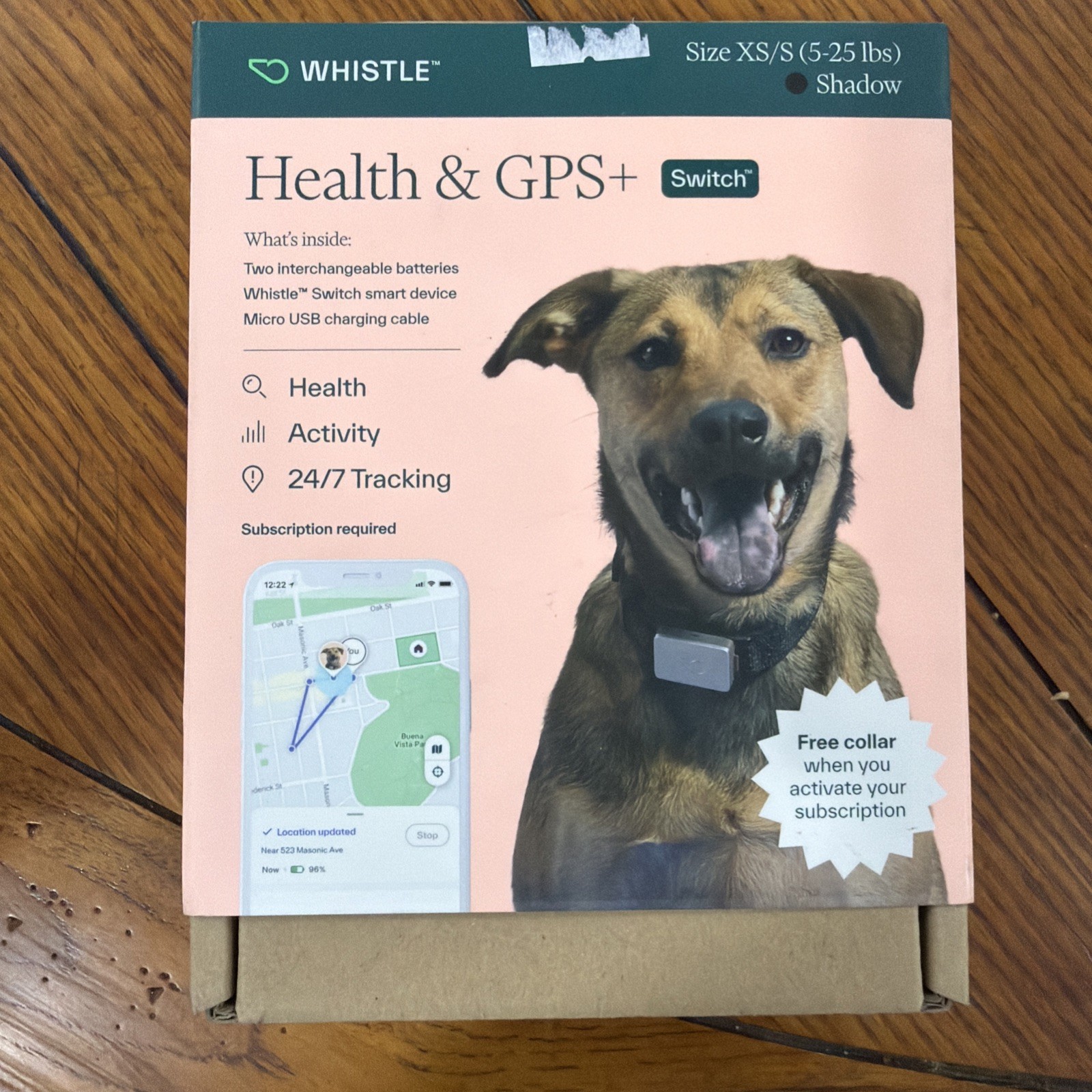 Whistle Health & GPS+ Switch Dogs Size XS/S (5-25lbs)