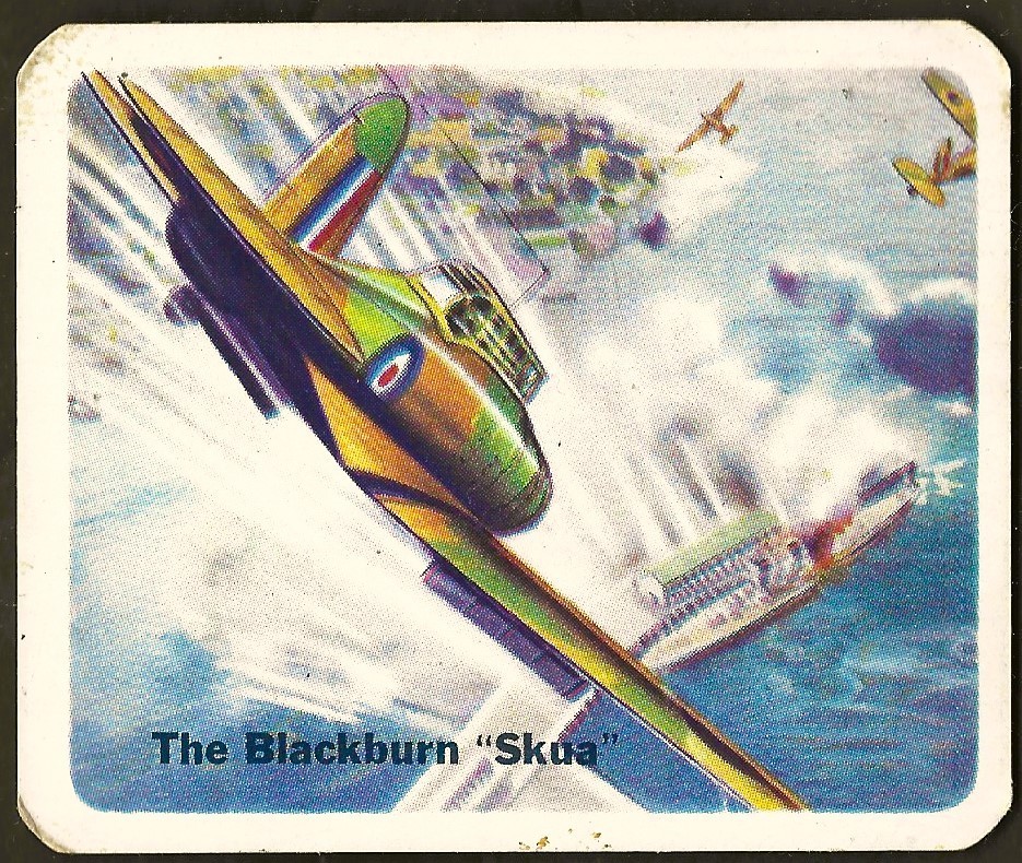 1940's Blackburn Skua Dive Bomber Card V407 Lowney Cracker Jack Aviation WW2 #26