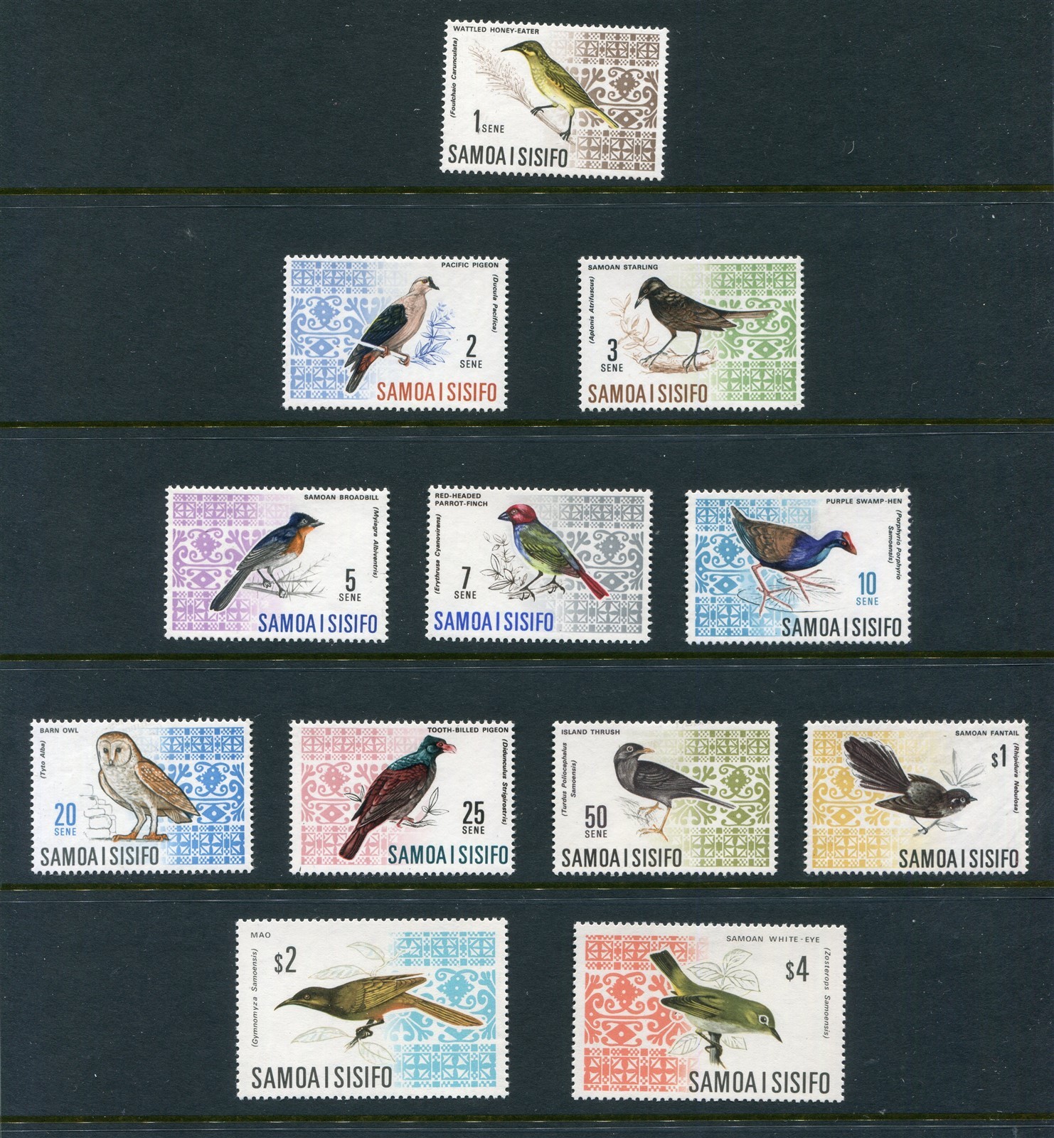 Samoa #265-274B Birds Complete Set [Mint Lightly Hinged]