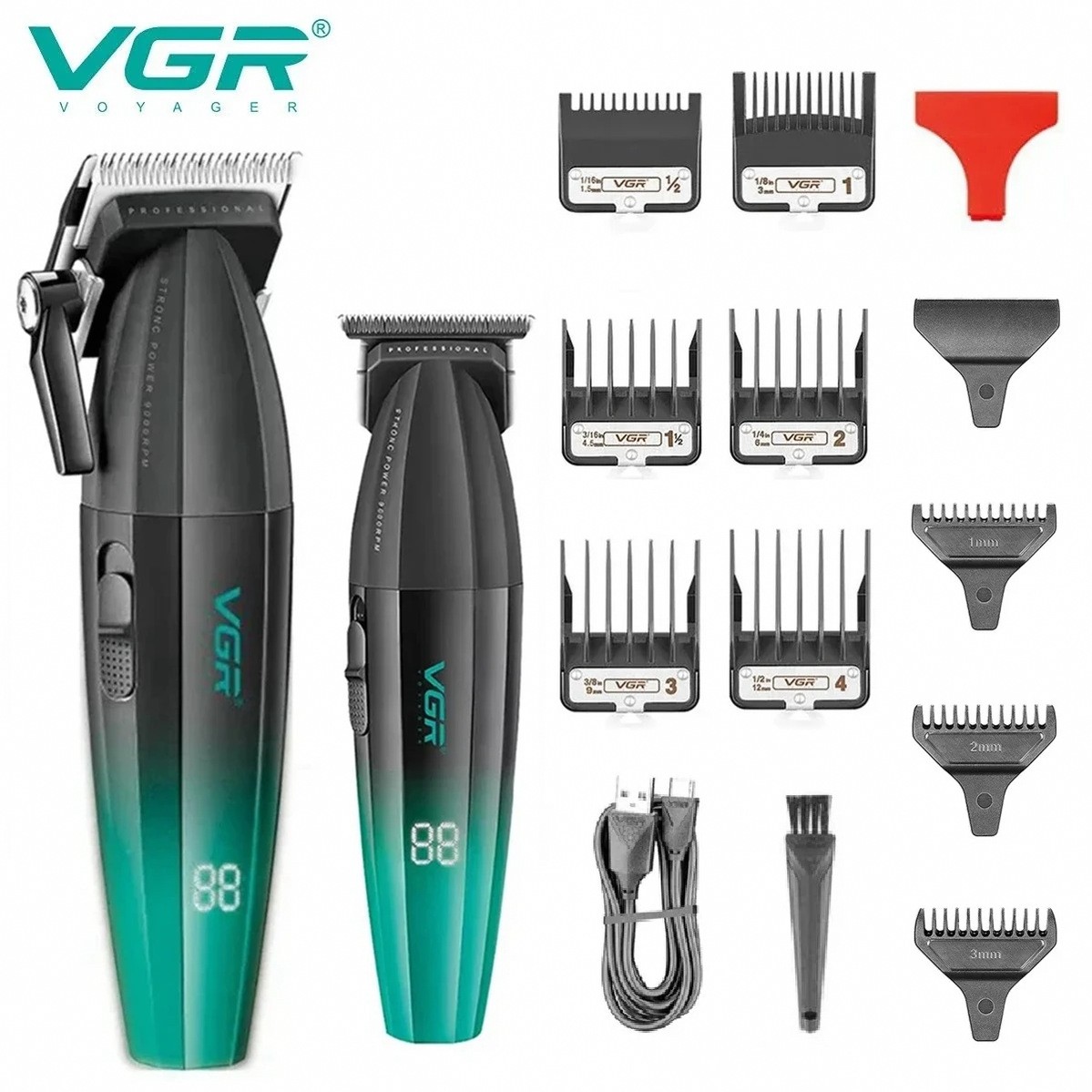 VGR Hair Trimmer Professional Barber Hair Cutting Machine Precision Hair