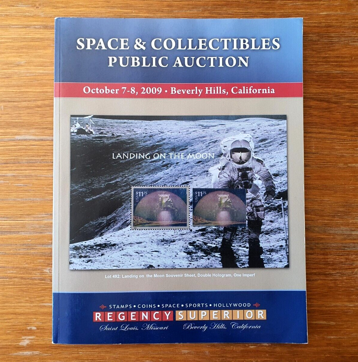 Space NASA Moon Landing Collectables Auction Catalogue Regency Superior Oct 2009