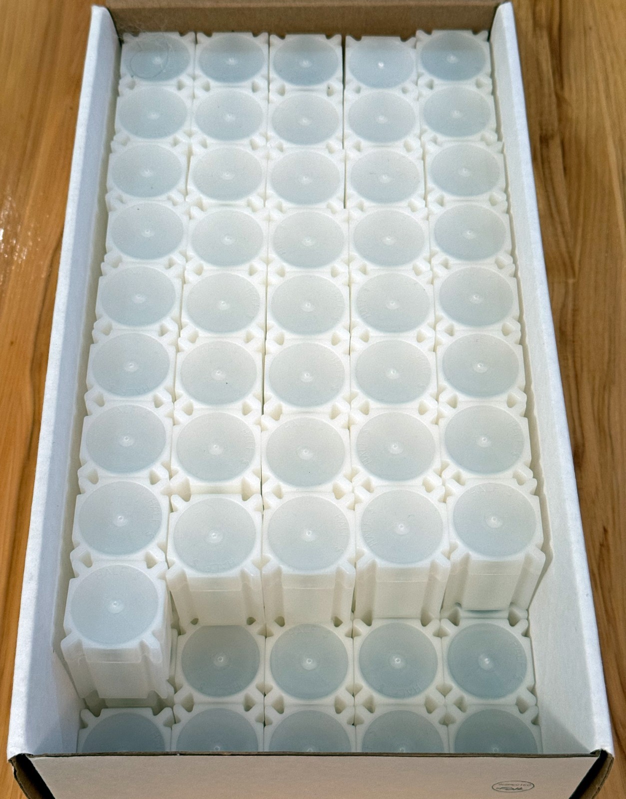 Lot of 91 Square Coin Safe Tubes for US Half Dollars T-HAF-20100 - Size 32.1 mm