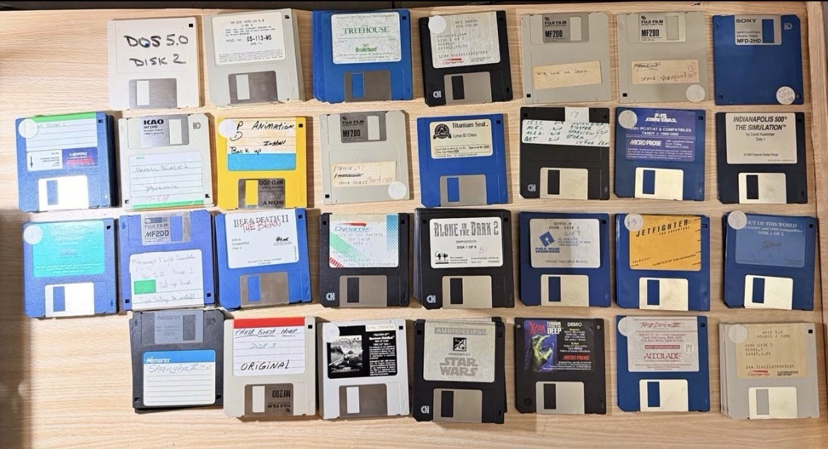 Vintage DOS PC Gaming Floppy Disk Collection
