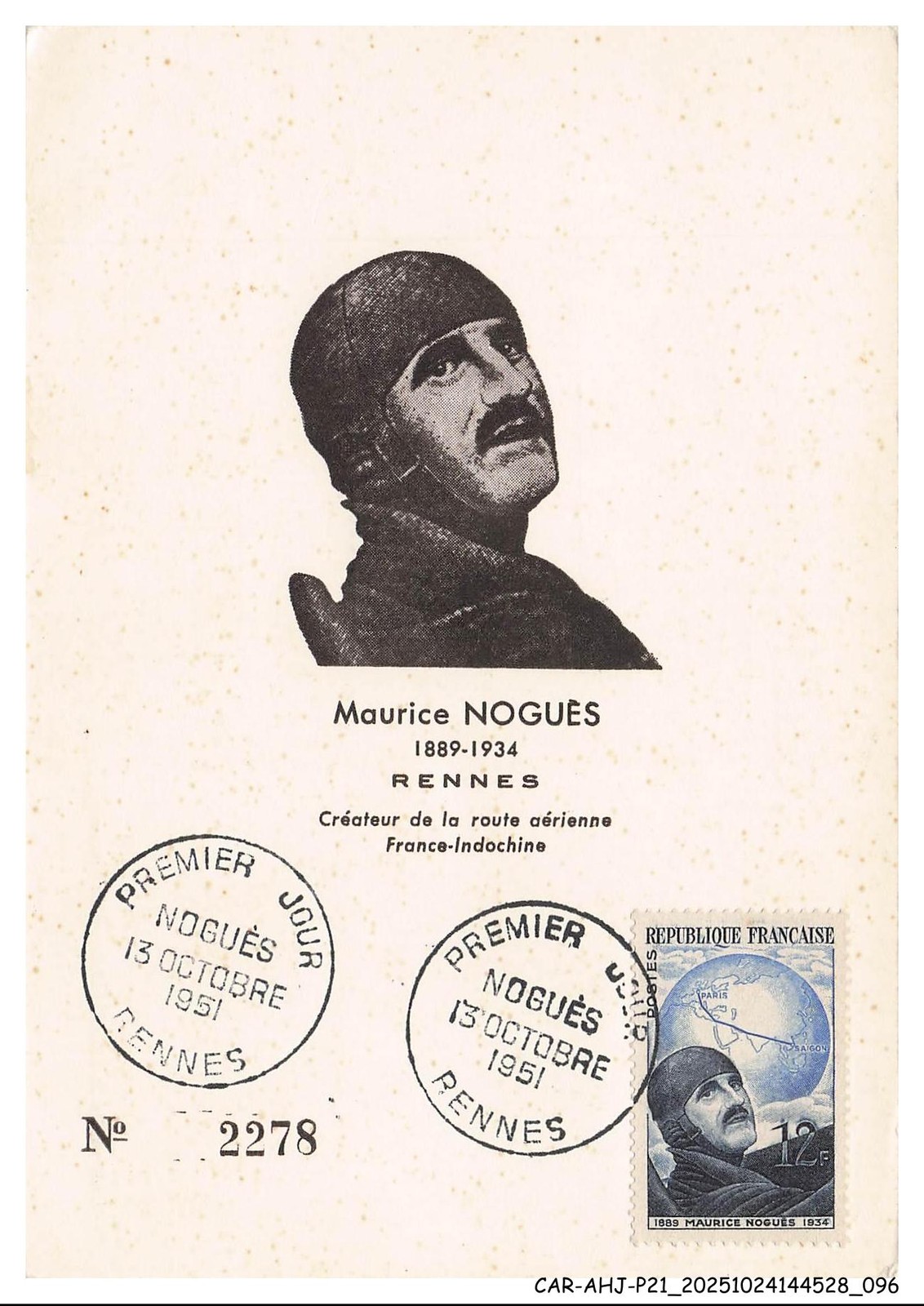 CAR-AHJP21-1101-MAXIMUM - Maurice Nogues - 1951